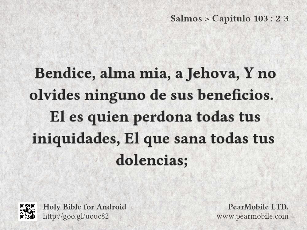 Salmos, Capítulo 103:2-3